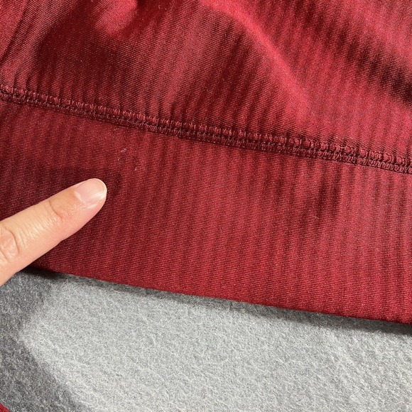 Orvis Horseshoe Hills Fleece Red Quarter Zip Performance Pullover XL - Picture 6 of 10